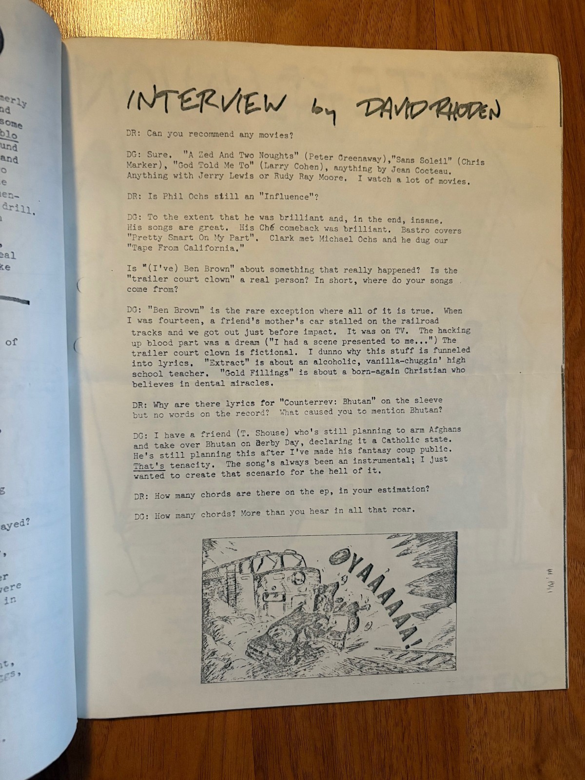 35th Parallel fanzine, interior