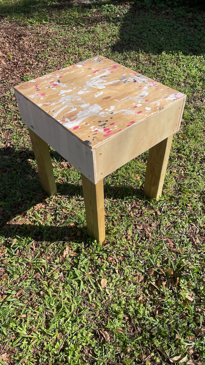 DIY Furniture: table made of lumber scraps by David Rhoden