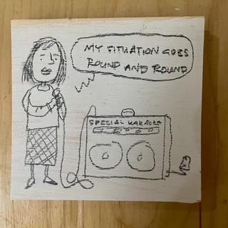 I've been doodling on chunks of scrap wood for fun.
