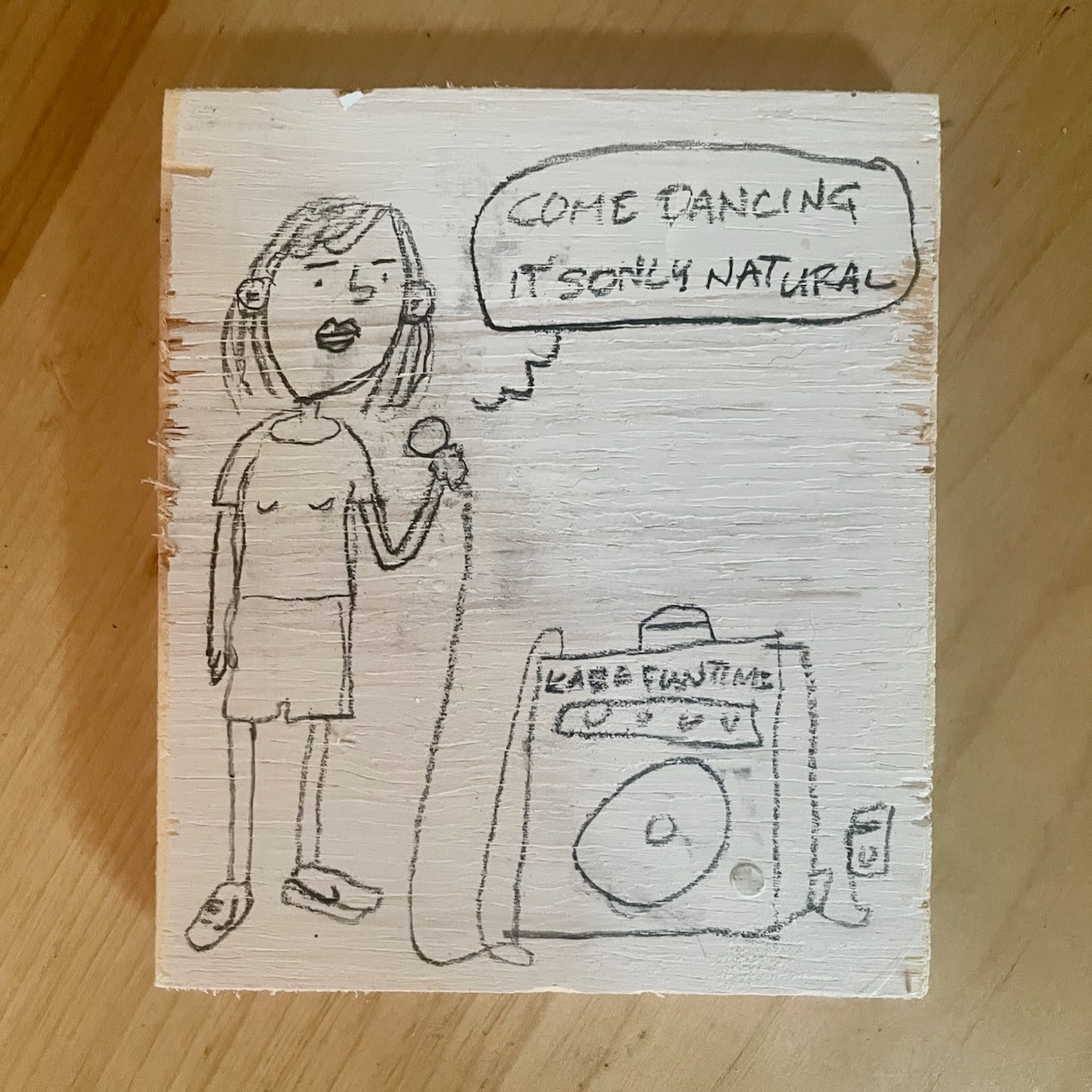 I drew one more little karaoke picture.