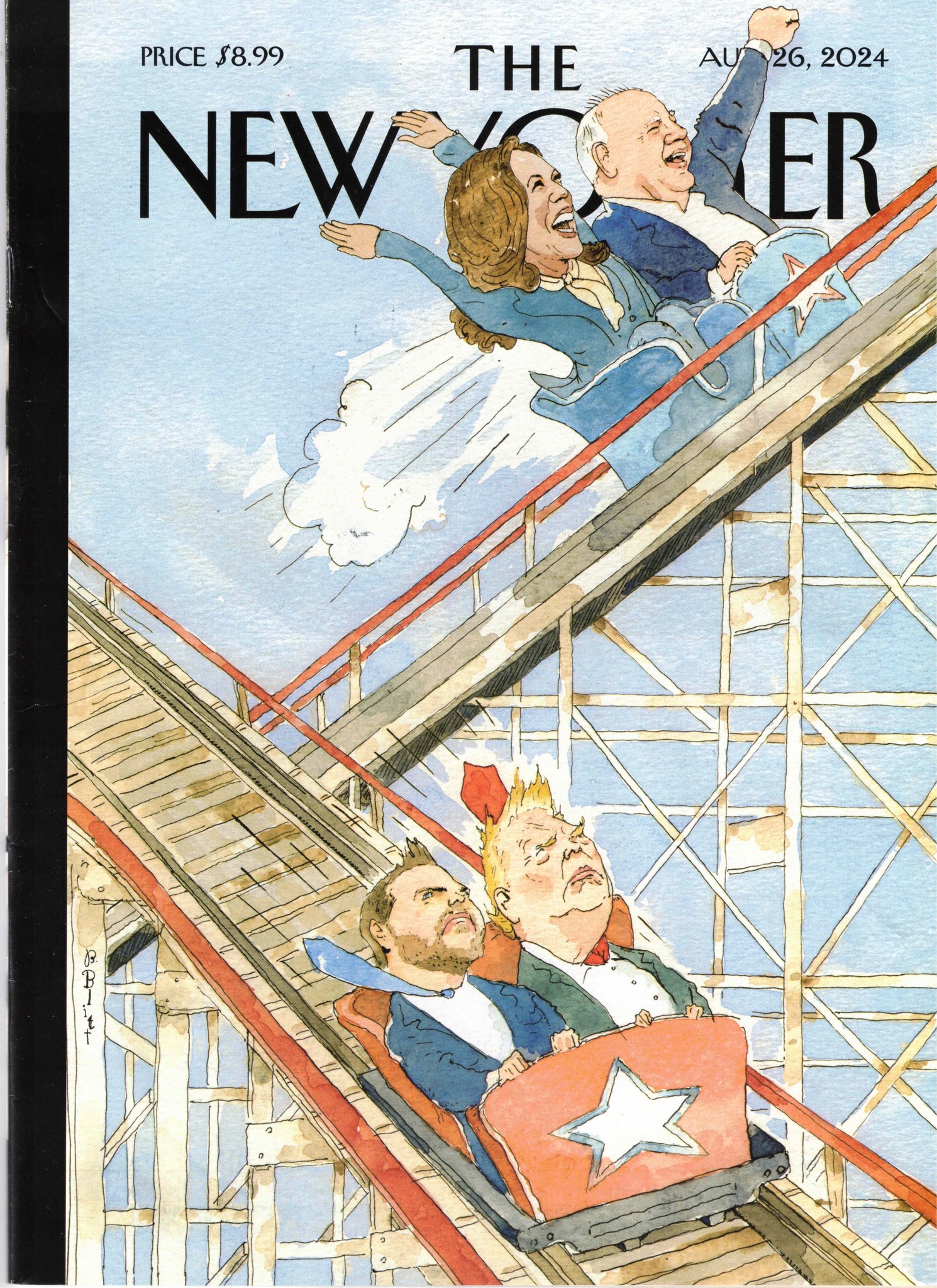 Barry Blitt cover of The New Yorker, August 26, 2024