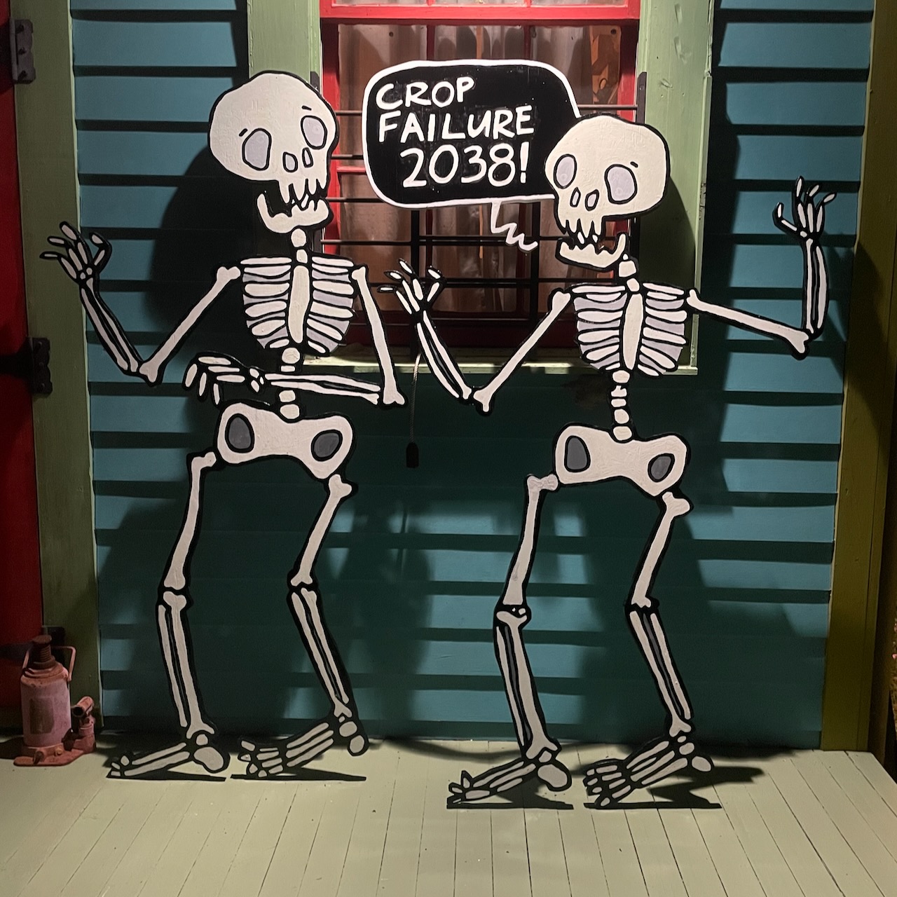 Skeleton paintings by David Rhoden