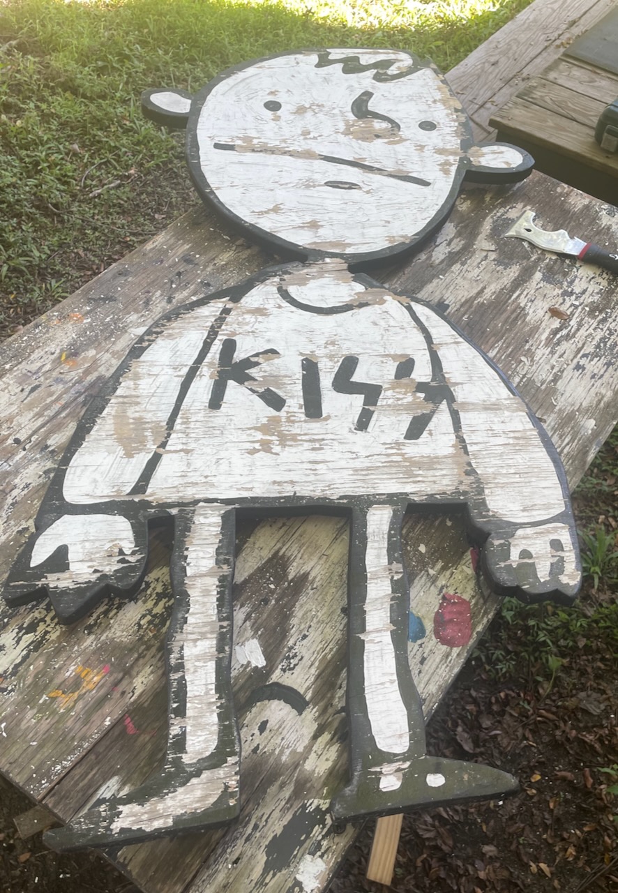 scraped down KISS Guy, ready for repainting.
