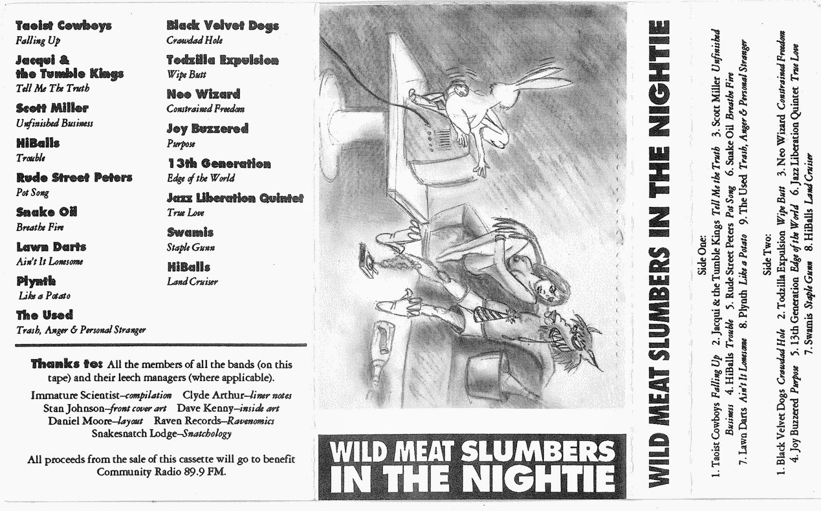 Wild Meat Slumbers In The Nightie inside cover. Photo by Kevin Crothers.