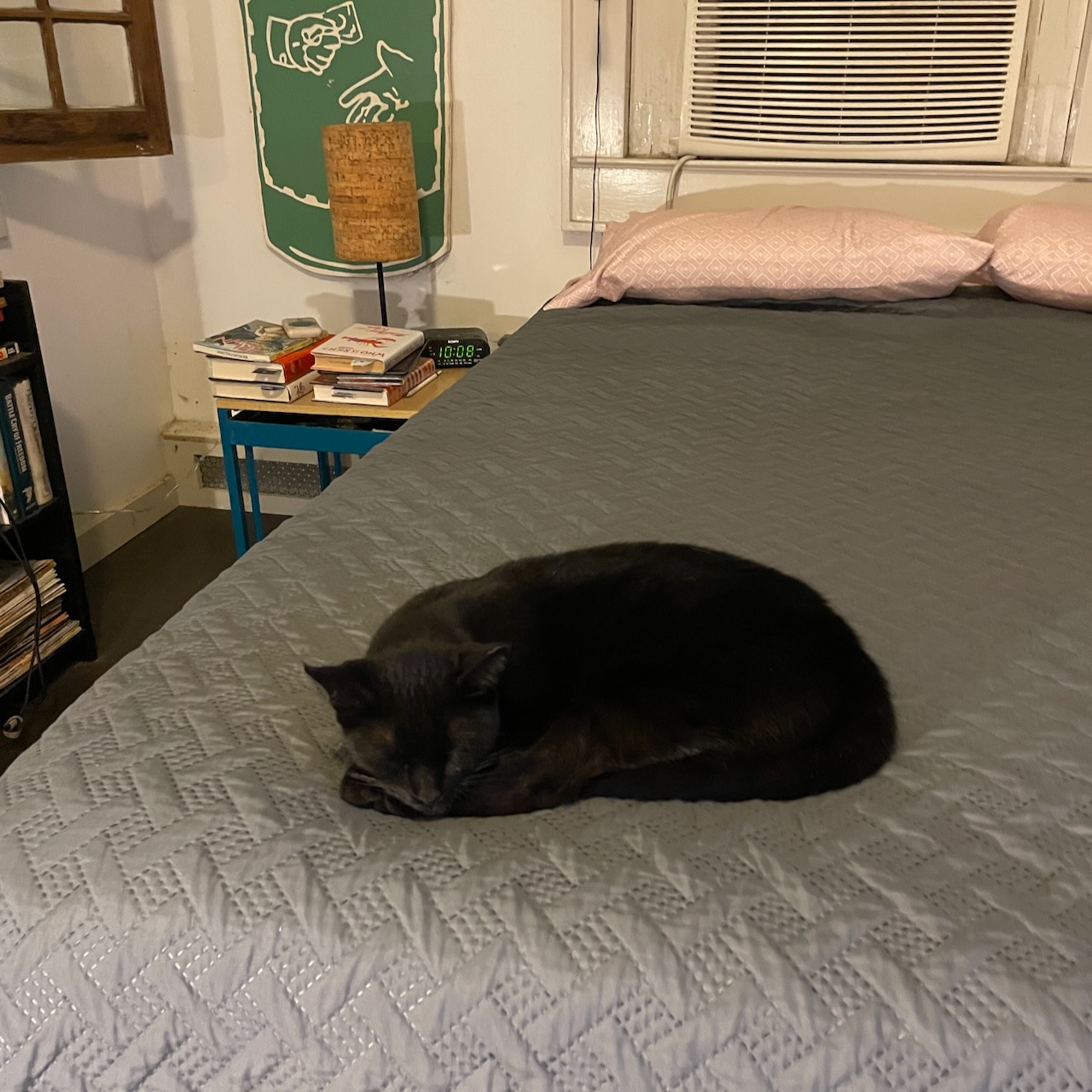 Shadow on the corner of the bed