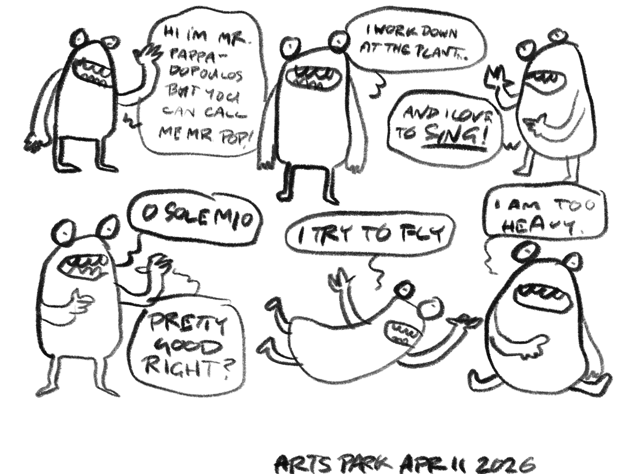 Mr. Pop sketches by David Rhoden