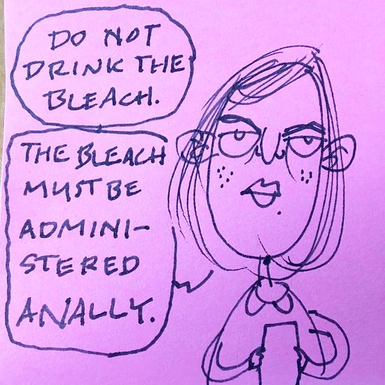 Do not drink the bleach, The Bleach Must Be Administered Anally by David Rhoden