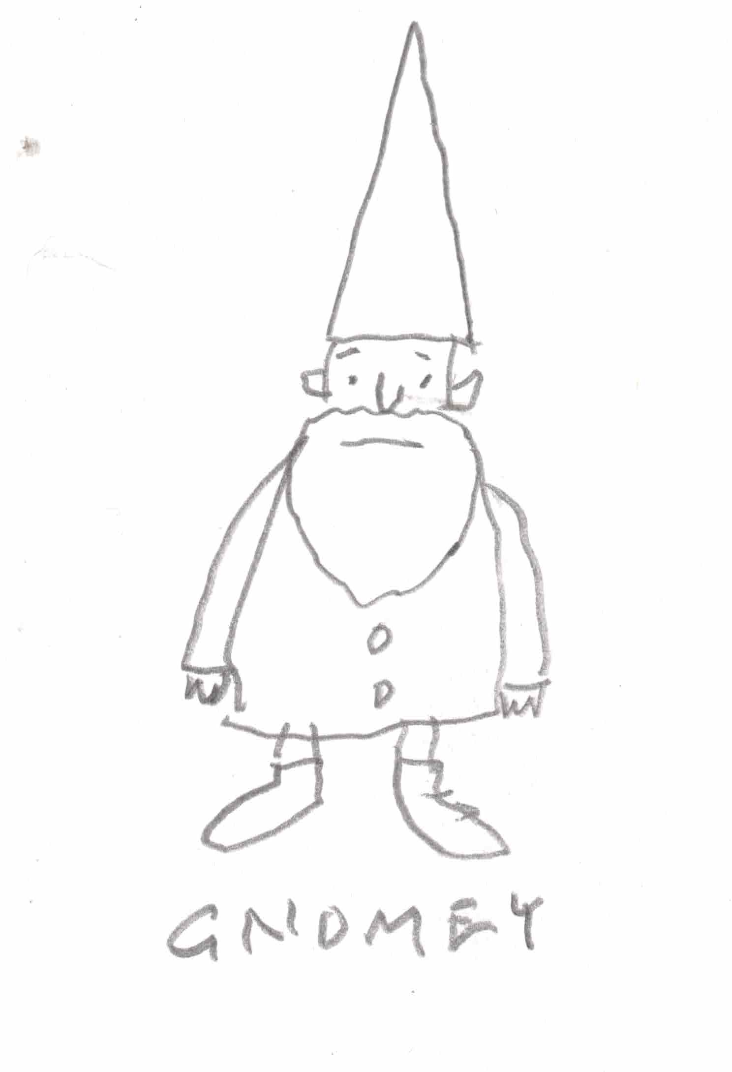 a gnome labeled "gnomey"