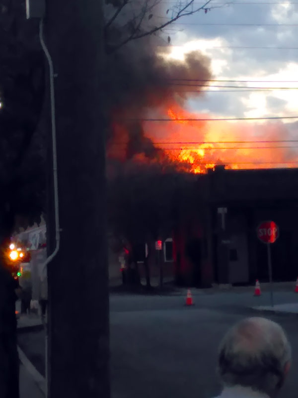 warehouse fire in Chattanooga