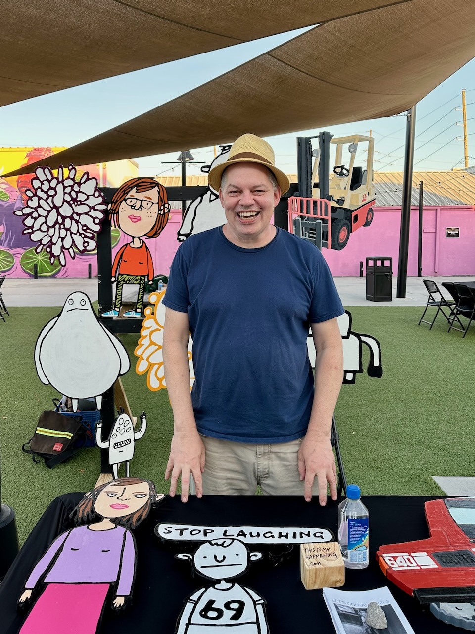 I participated successfully in an arts market.