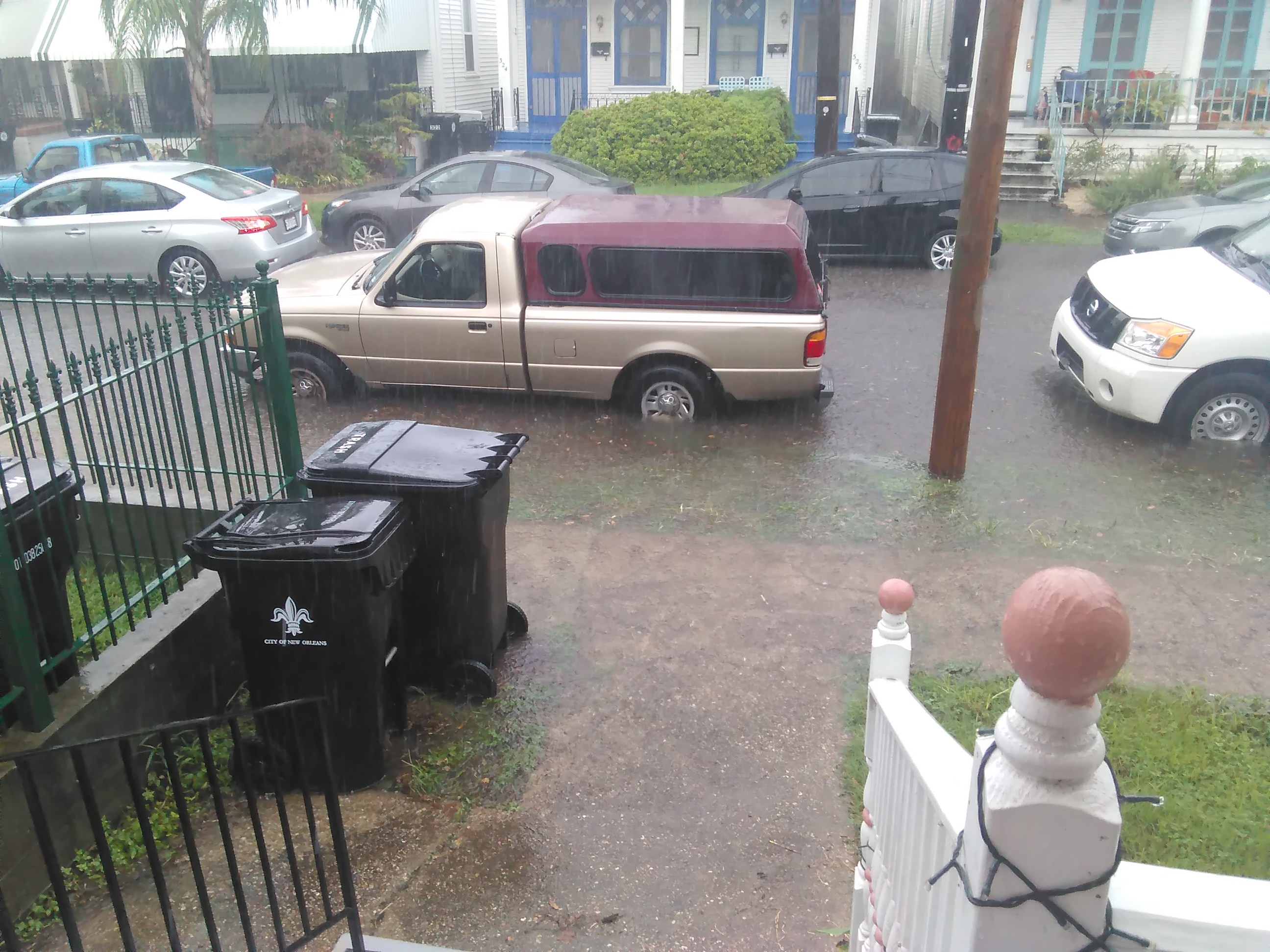 flood on Clark Street July 22, 2017, photo by David Rhoden