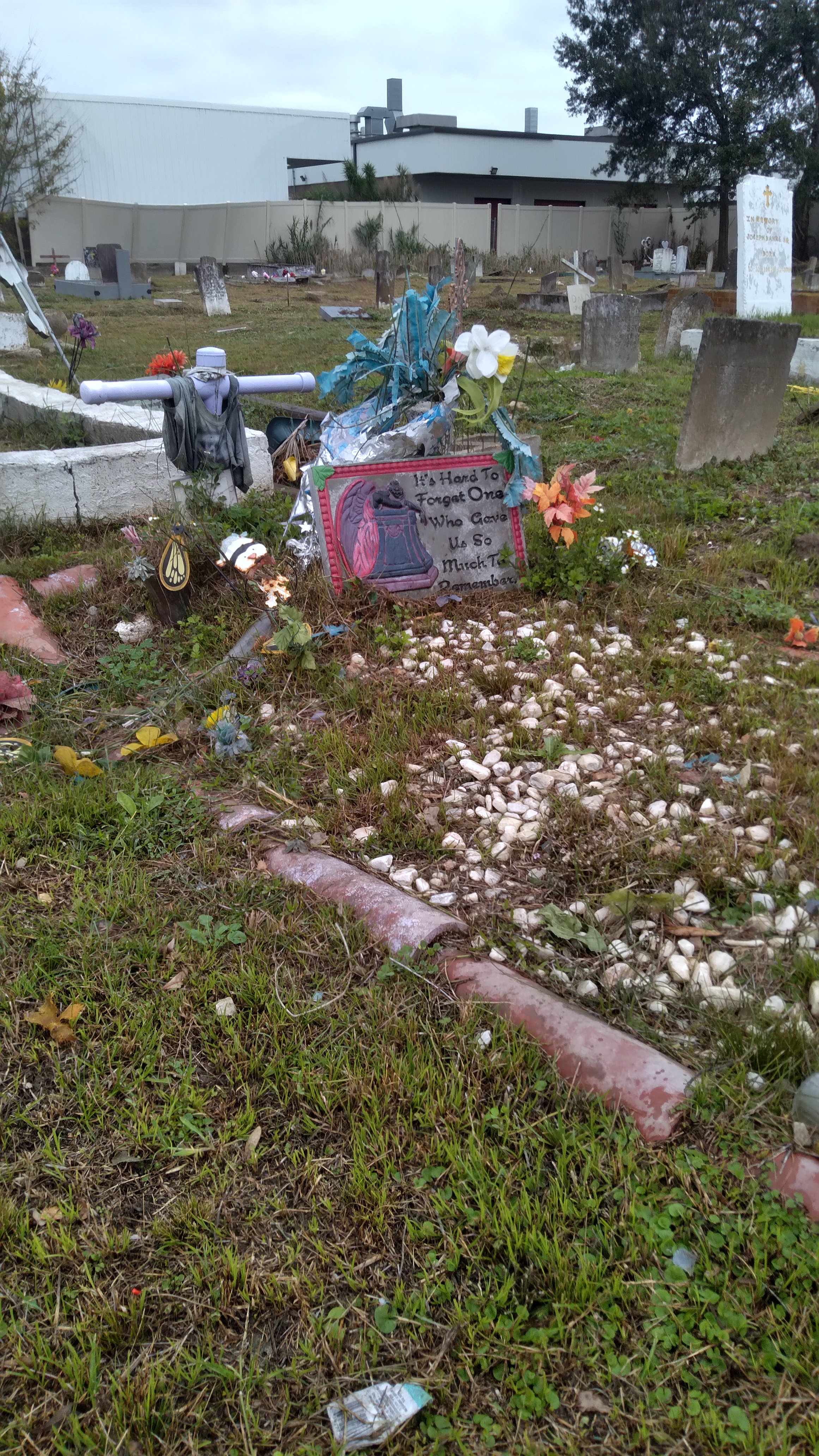 With Gina Phillips at Holt Cemetery in New Orleans