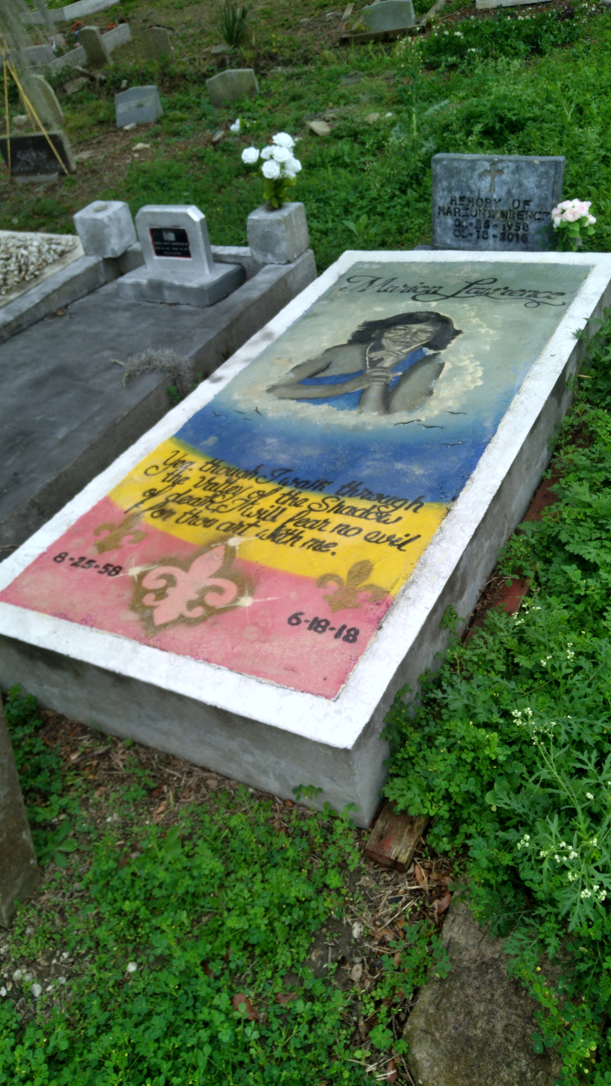 With Gina Phillips at Holt Cemetery in New Orleans