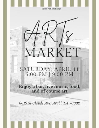 I'm going to be in an art market April 11 at the Arts Park in Arabi, Louisiana.