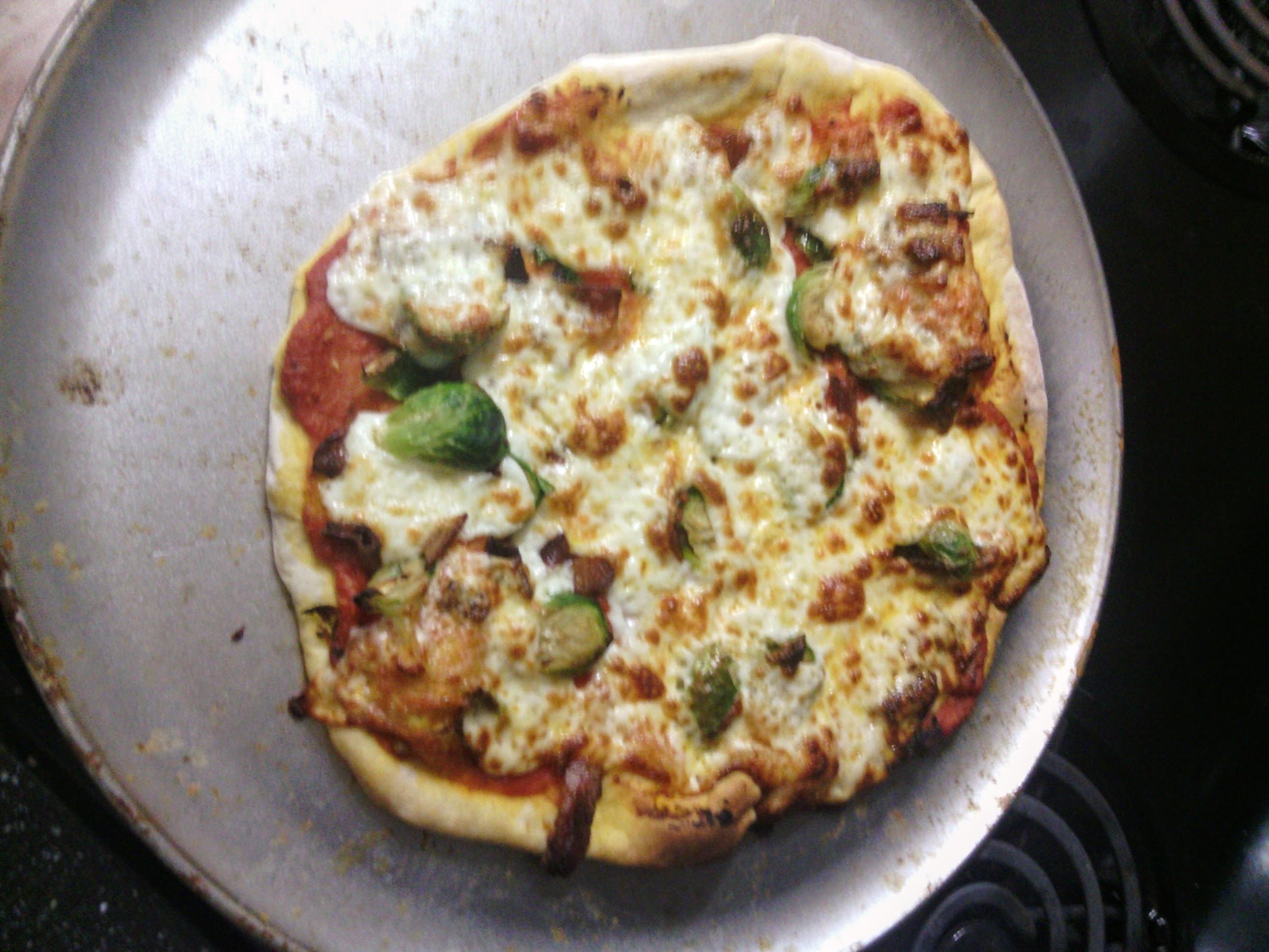 Pizza with Brussels sprouts