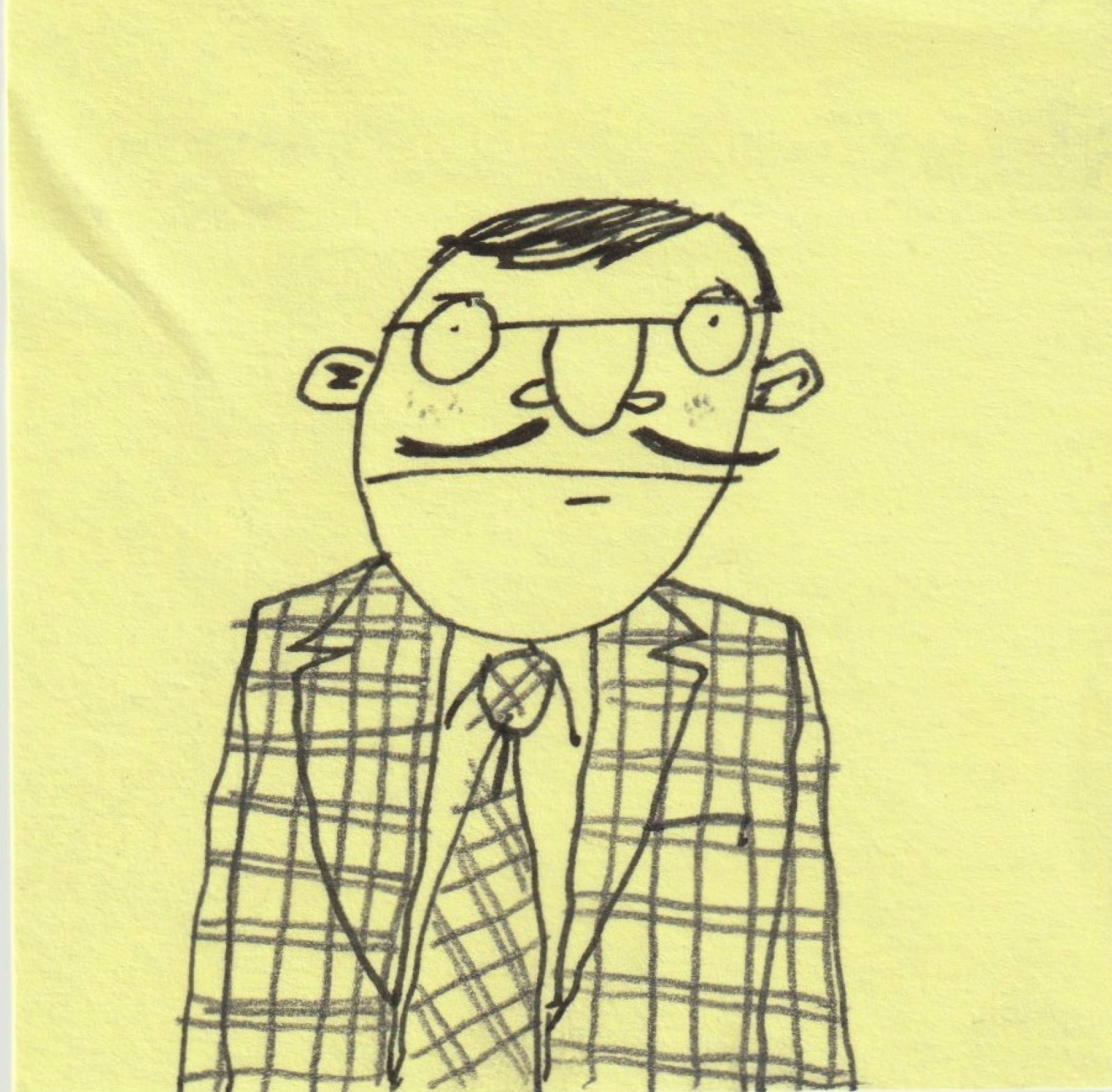 Post-it note drawing by David Rhoden