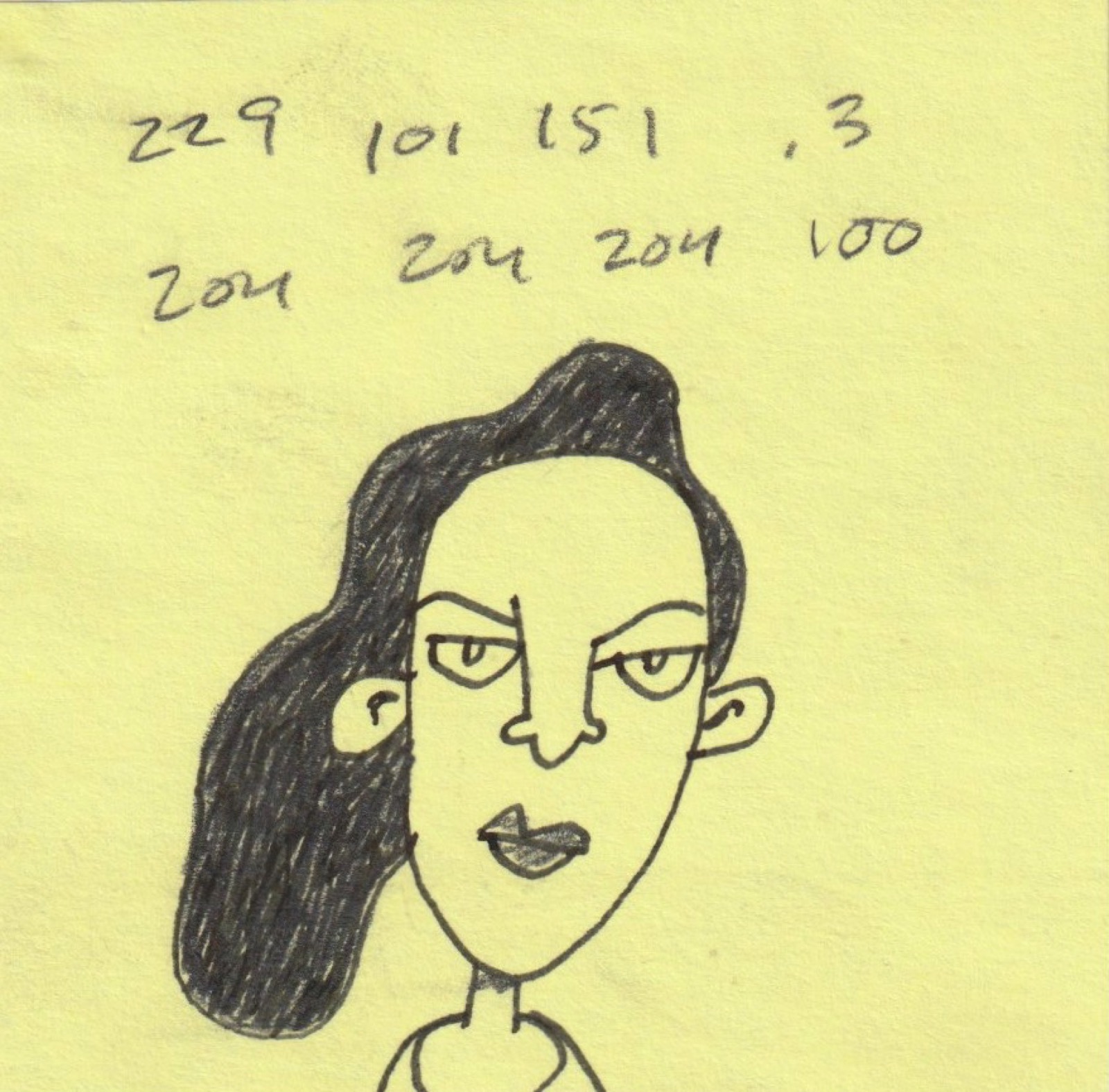 Post-it note drawing by David Rhoden