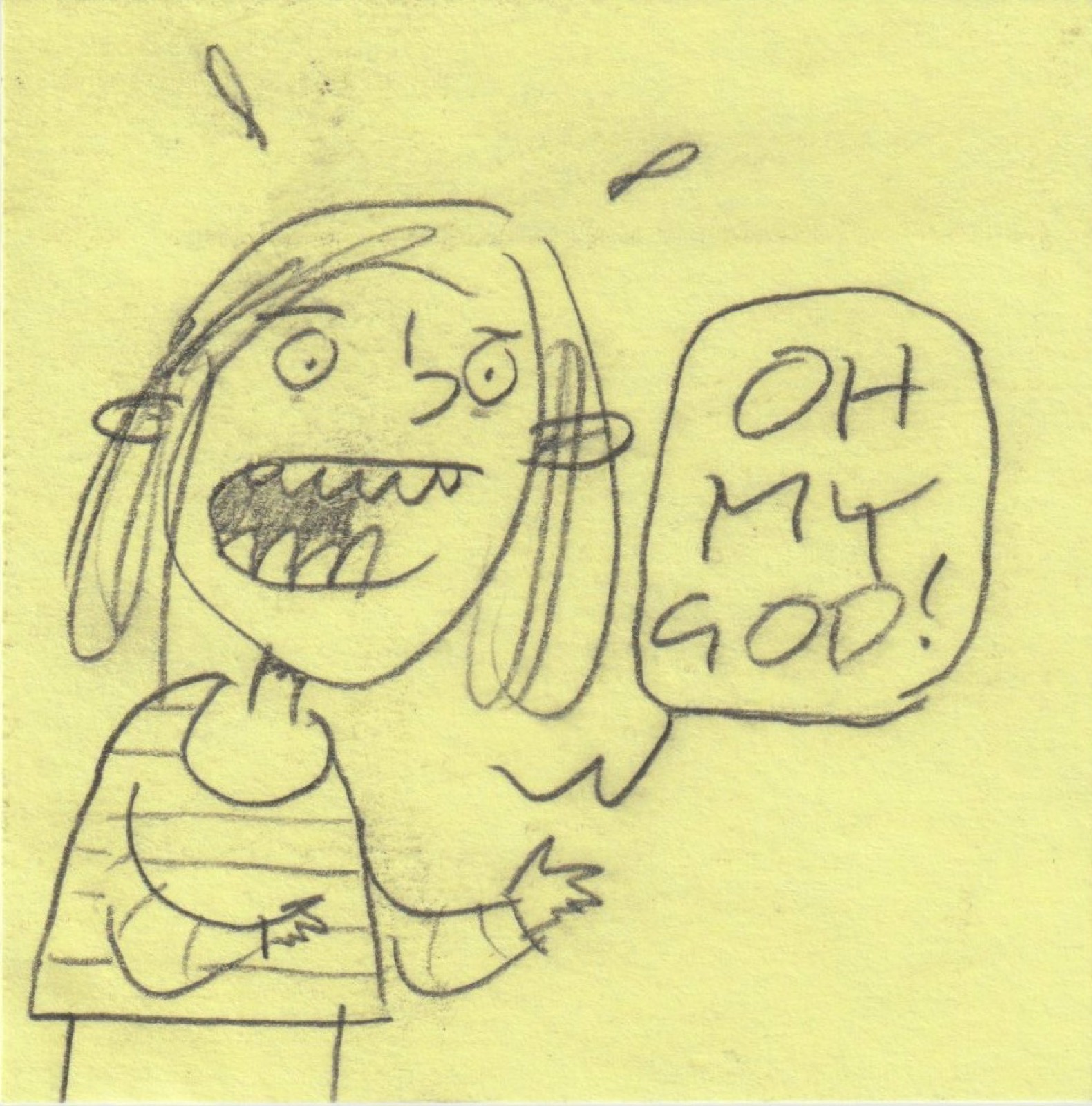 Post-it note drawing by David Rhoden