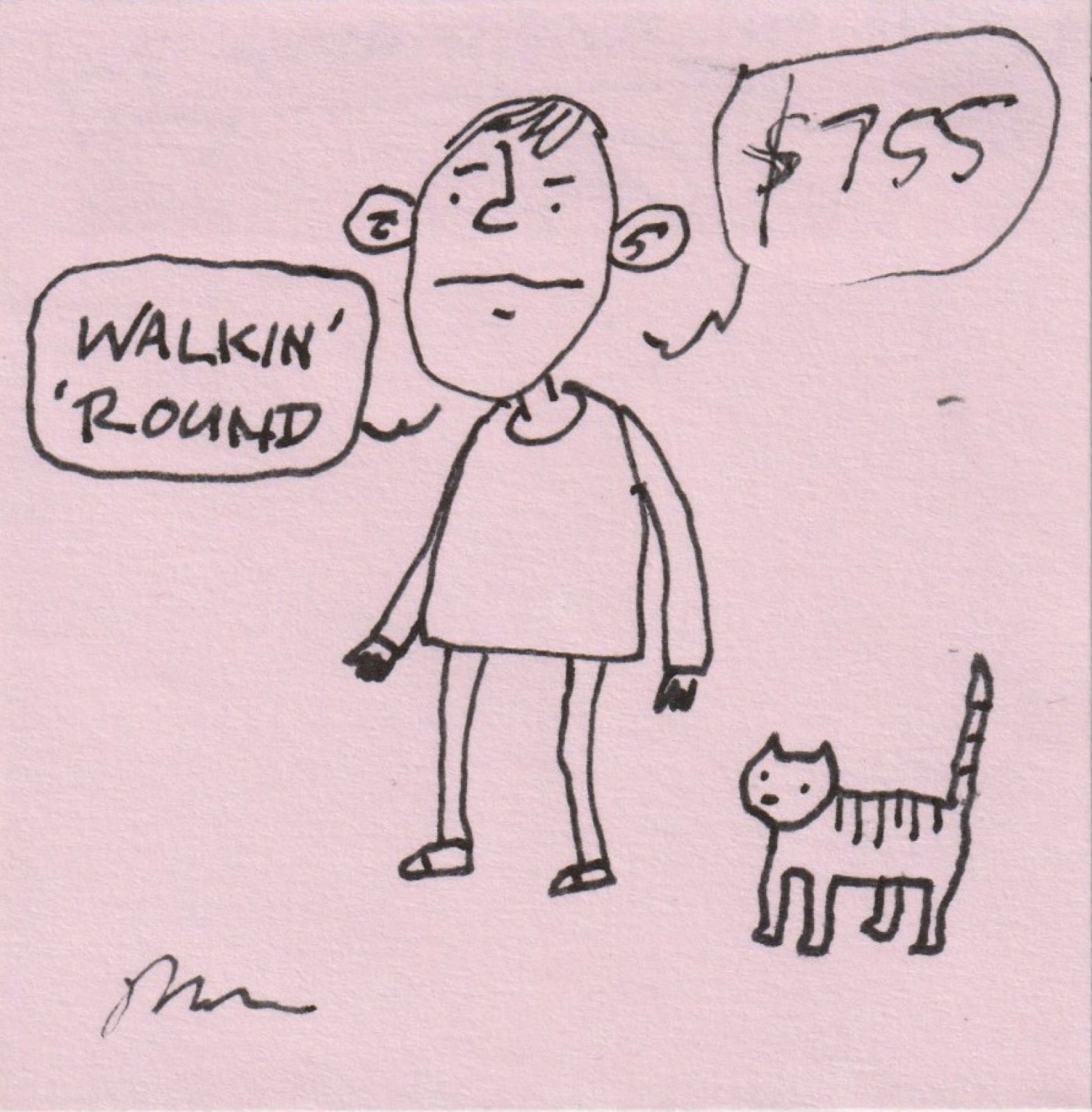 Post-it note drawing by David Rhoden