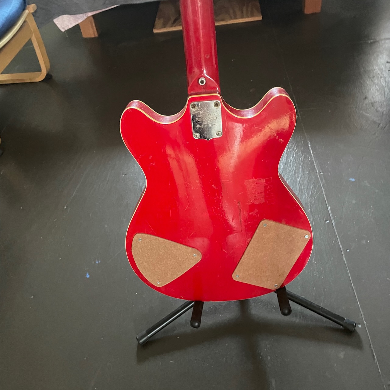 My red Norma guitar, repaired