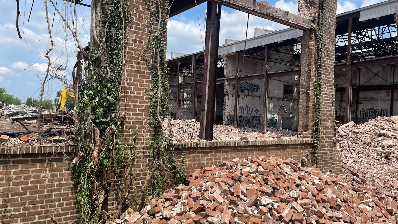 Demolition on Tricou Street, 11:51 a.m.