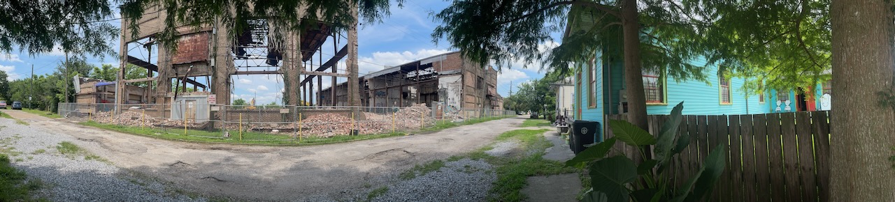 Panorama of Demolition on Tricou Street, 11:51 a.m.