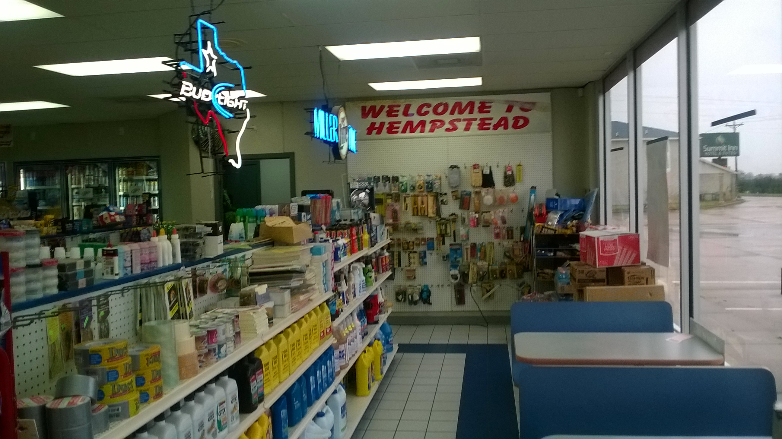 dirty gas station in Hempstead, Texas